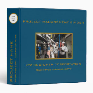 Project Management Planning - Black   Blue Binder