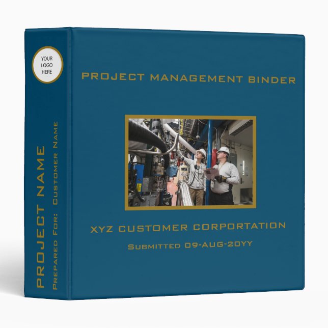 Project Management Planning - Black | Blue Binder (Front/Spine)