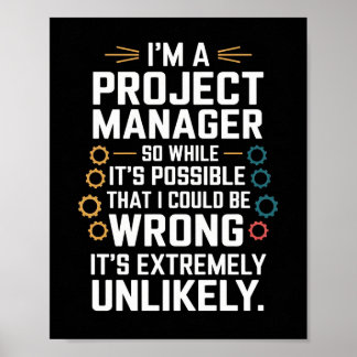 Project Manager Canvas Art - Funny Office Decor fo