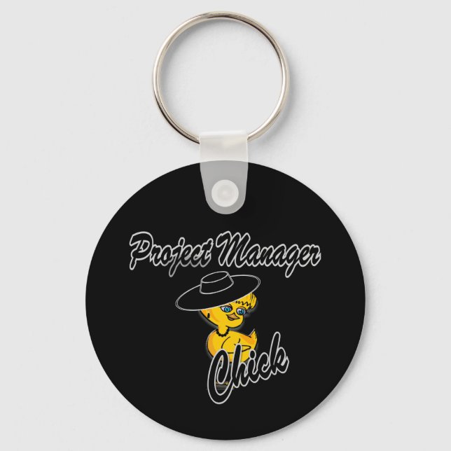 Project Manager Chick #4 Keychain (Front)
