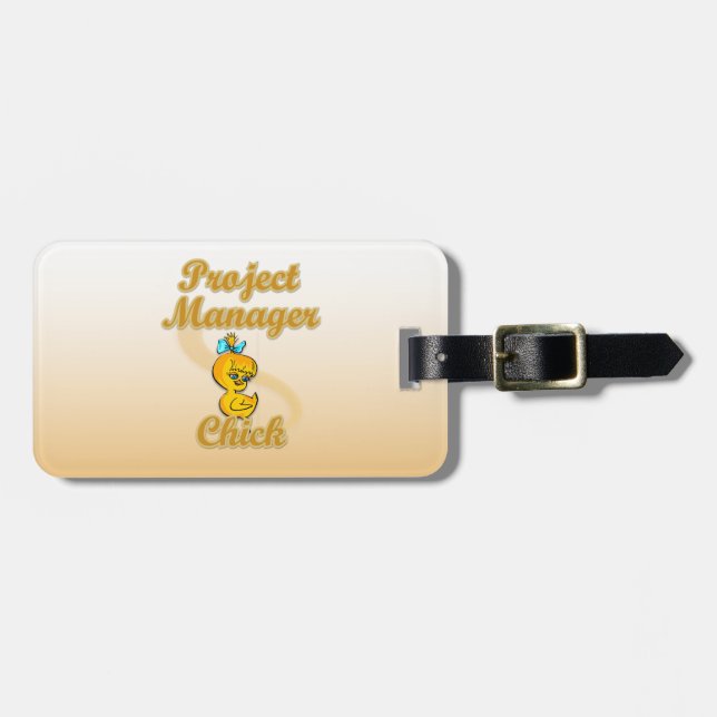 Project Manager Chick Luggage Tag (Front Horizontal)