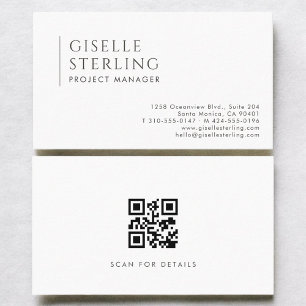 Project Manager Simple Modern Professional QR Code Business Card