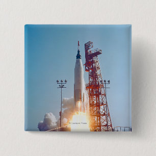 Project Mercury MA-9 Launch, Faith 7 2 Inch Square Button