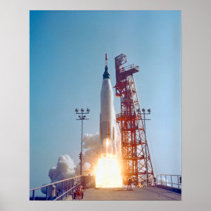 Project Mercury MA-9 Launch, Faith 7 Poster