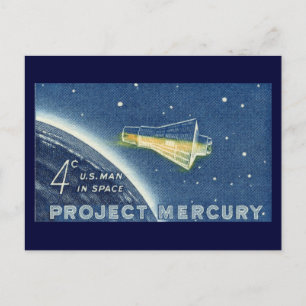 Project Mercury, U.S. Man in Space Postcard