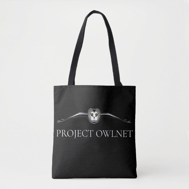 Project Owlnet Black Tote Bag (Front)