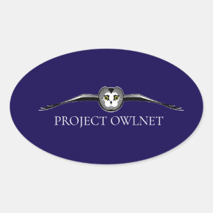 Project Owlnet Oval Sticker