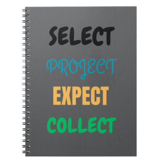 Project Select Expect Collect Spiral Notebook