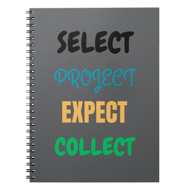 Project Select Expect Collect  Spiral Notebook  (Front)