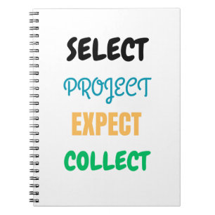 Project Select Expect Collect  Spiral Notebook 