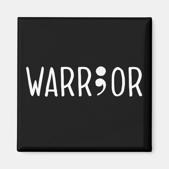 Project Semicolon Warrior Magnet (Front)