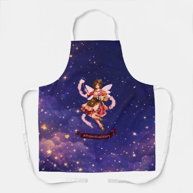 #ProjectCraftFairy NightMode All-Over Print Apron (Front)