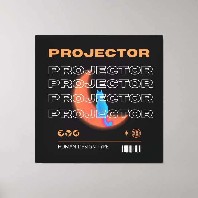 projector, human design type canvas print (Front)