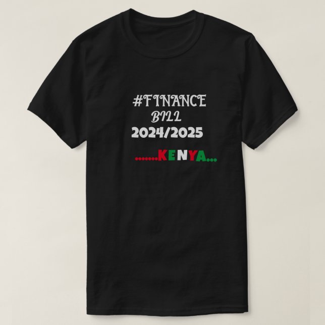 Projet de loi de finances 2024/2025 T-shirt Kenya (Design devant)