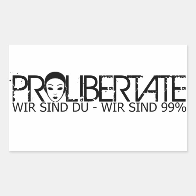 ProLibertate sticker rectangular (Front)
