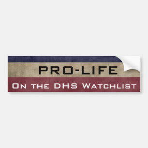 ProLife and On the List Bumper Sticker