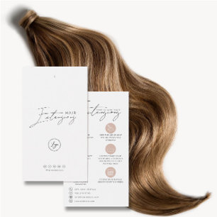 Prolongation des cheveux Soin Hang Tag Card Avec L