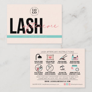 Prolongations Lash Cartes de soins d'enseignement
