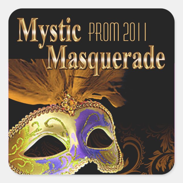 Prom 2011 Mystic Masquerade Party Square Sticker (Front)