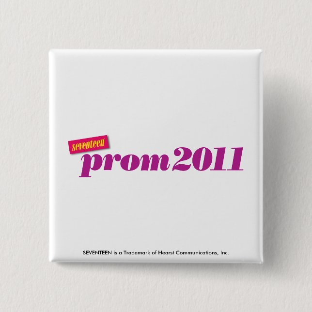 Prom 2011 - Purple 2 Inch Square Button (Front)
