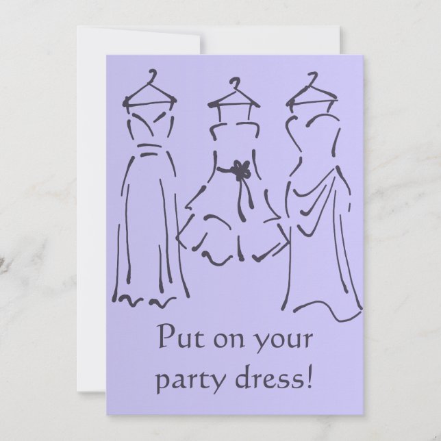 Prom Dresses Design customizable Invitation (Front)