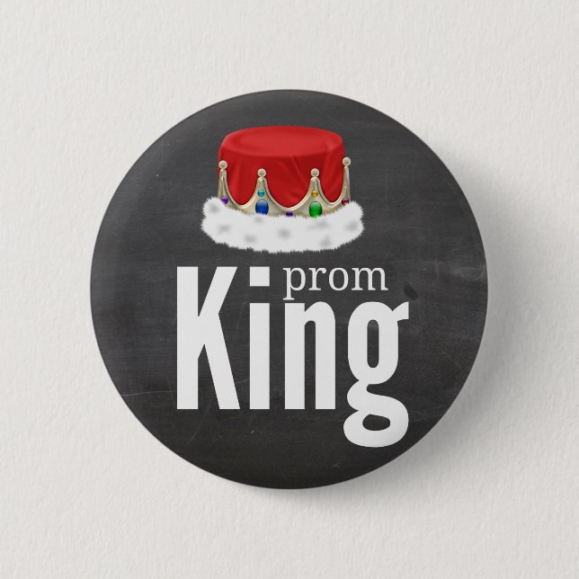 Prom King 2 Inch Round Button (Front)