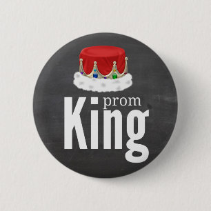 Prom King 2 Inch Round Button