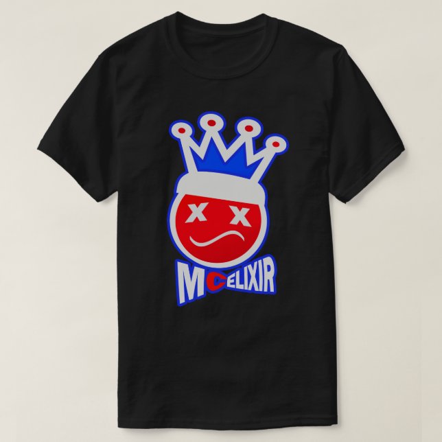 Prom King Signature Logo - Blue/Red Knockout T-Shirt (Design Front)