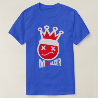 Prom King Signature Logo - Cream & Red on Blue T-Shirt