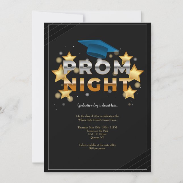 Prom Night Galaxy Invitation (Front)