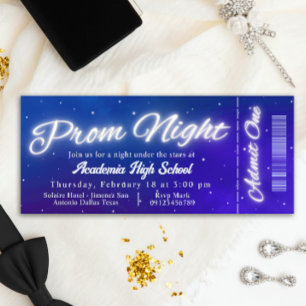 Prom Night - Under the Stars Ticket Invitation