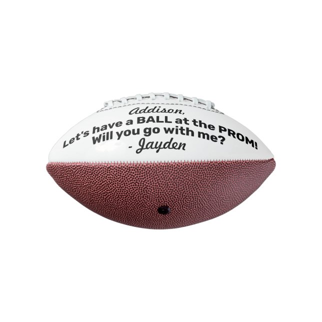Prom or HOCO Proposal Cute Funny Promposal Idea Football (Rotated 270)