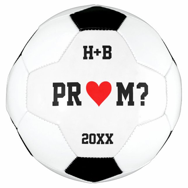 Prom Proposal Ideas Cute Soccer Promposal  Soccer Ball (Front)