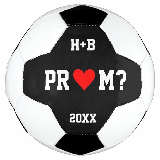 Prom Proposal Ideas Modern Soccer Promposal Ball (Front)