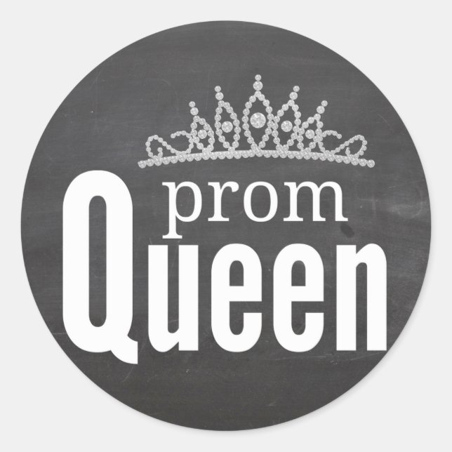 Prom Queen Classic Round Sticker (Front)