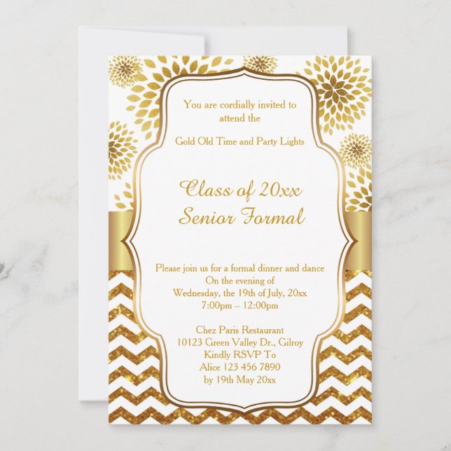 Prom senior formal class 2017 invitation (Front)