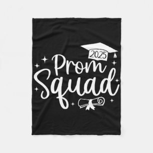 Prom Squad 2025 Funny Graduate Prom Cl Of 2025 Fleece Blanket