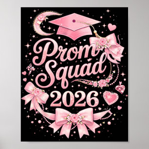 Prom Squad 2026 Coquette Bow Graduation Cl Of 2026 Poster