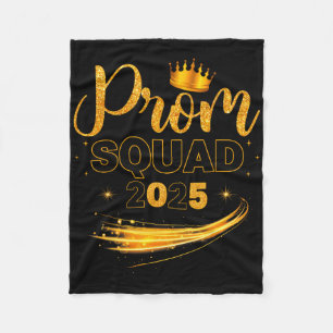 Prom Squad Graduation Cl Of 2025 Party Matching Gr Fleece Blanket