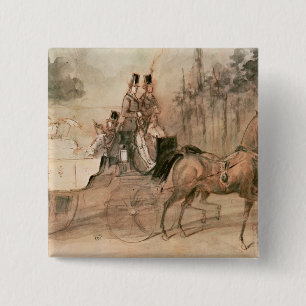 Promenade au Bois 2 Inch Square Button