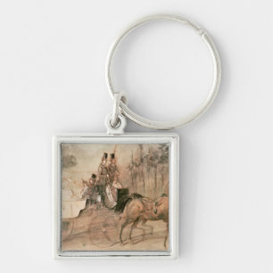 Promenade au Bois Keychain
