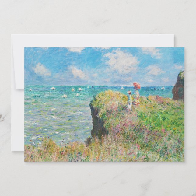 Promenade de falaise de Monet aux invitations de (Devant)