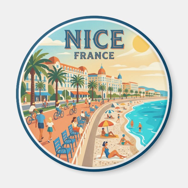 Promenade des Anglais France Magnet (Front)