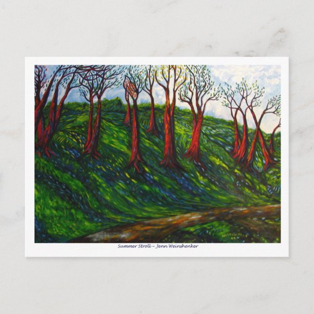 Promenade d'été CARTE POSTALE (Devant)