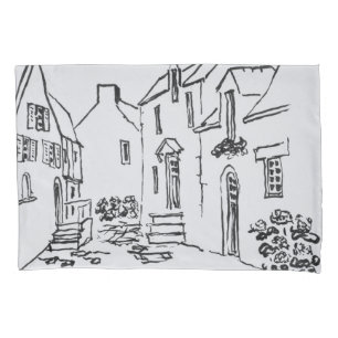 Promenade du Ruicard La Roche-Bernard, Brittany Pillowcase