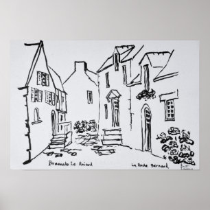 Promenade du Ruicard   La Roche-Bernard, Brittany Poster