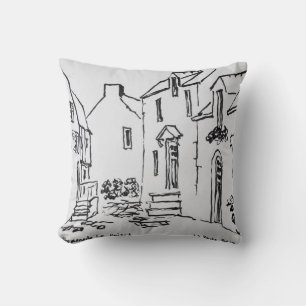 Promenade du Ruicard La Roche-Bernard, Brittany Throw Pillow