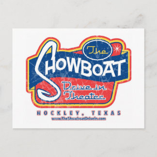 Promenade en bateau à chaussures sur carte postale
