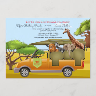 Promenade Safari D'Anniversaire Sur Invitation