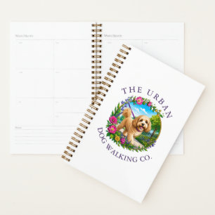 Promeneur de chien Cockapoo Agenda personnalisé